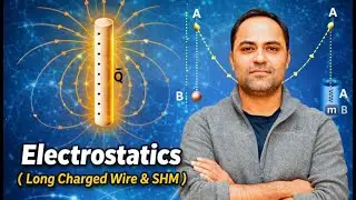 Electrostatics ( long charged wire & SHM)