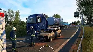 Major Highway Accident 🚨 | ETS2 Realistic Emergency Scene | #ets2 | #42