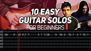 10 EASY BEGINNER GUITAR SOLOS (WITH TAB)