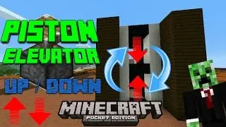 Поршневой подъёмник вверх/вниз для Minecraft PE! Руководство по сборке! Легко построить! minecraftstyler777