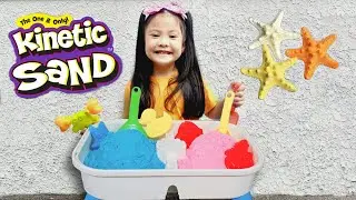 Fun Playing Kinetic Sand and Beach Toys