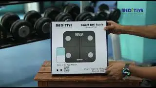 MEDITIVE BMI Weight Scale with Mobile App, Body Fat Composition Analysis, Service 9314334233
