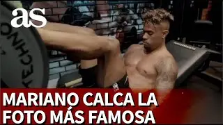 Mariano emula en su propio gimnasio la foto más famosa e icónica de la historia del deporte