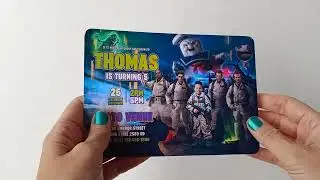Ghostbusters Birthday Invitation (with Photo)