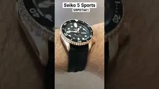 Seiko 5 Sports Men's Black Leather Strap Watch | SRPD76K1 | 2019 collection