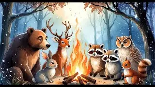 Forest Friends' Cozy Winter Lofi | Magical Jazz for Deep Sleep | A Gentle Lofi Lullaby