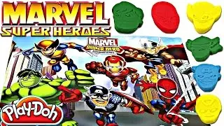 Play Doh Preview Marvel Super Hero Adventures, The Advengers, Hulk, Wolverine, Iron Man, Thor
