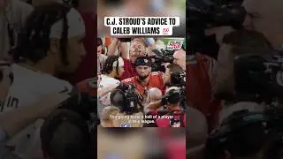 C.J. Stroud with some advice for Caleb Williams after Texans-Bears 🤝 (via @NFL)
