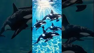 Into the Blue with Killer Whales #animals2025 #fish