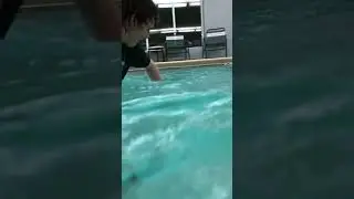 Whirlpool in a Swimming Pool Underwater view(2)