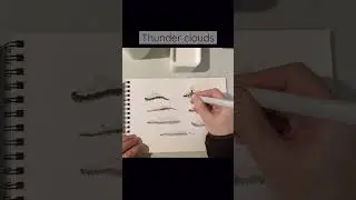 How to draw storm CLOUDS, the easiest way🤩 #subscribe #shorts