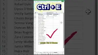 how to auto populate cells with data in Microsoft Excel using keyboard shortcuts. flash fill feature