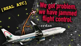 Air Maroc Boeing 737 suffered Jammed Flight Control led. REAL ATC