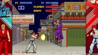 RYU vs LEE & GEN +BONUS STAGE:STREET FIGHTER 1(1987) SF1 ARCADE capcom retro gaming
