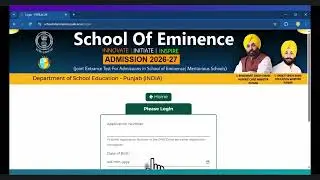 Meritorious School* School Of Eminence Process Of Registration With Correction Fee Payment 