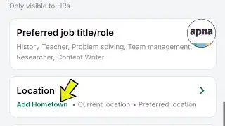 How To Update Home City Location In Apna Job App Profile