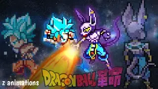 Goku Vs Beerus Sprite Animation || Dragon Ball Super Sprite Animation