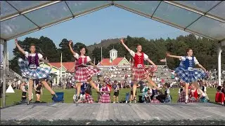 Scottish Lilt Highland dancing competition during the 2024 Braemar Gathering in Scotland