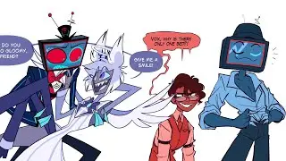 Vox X Alastor!❤️Best Moments😳🔥Hazbin Hotel Comic Dub