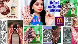 Mehendi injection bottle//  mehendi designer stickers // henna injection \\mehendi 
