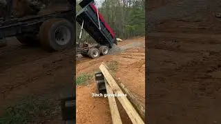 * 22 tons of 3-4 inch gravel base 🙏 #dumptruck  #gravel  #content  #construction  #entrepreneur