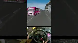 Omega Bus Smooth Curve Drive 😍🚍 | Steering Wheel | ETS2 Shorts