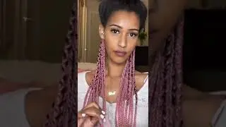 Pink Box Braids! It&rsquo;s so pretty! 😍😭🤳