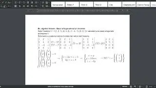 Es  algebra lineare  - Base ortogonale ad un insieme