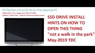 hp 24-b239 pavillion - upgrade hints - SSD etc. upgrade