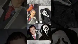 PATRICK BATEMAN VS GHOSTFACE 🪓👀 #patrickbateman #ghostface #scream #scarymovies #slasher #horror