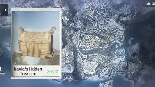 undawn snowy Mountain ||  mt. ollie map  navias hidden treasure
