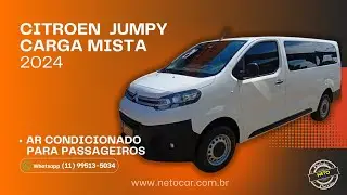 CITROEN JUMPY CARGA MISTA 2024 | Ideal p/ Trabalho, 9 Lugares, Revisada