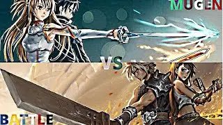 Kirito and Asuna vs Cloud and Tifa (Sword Art Online vs Final Fantasy VII) | Jus | Mugen