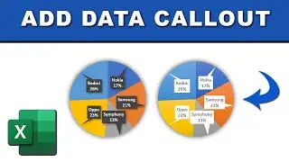 How to add data callouts in excel pie chart