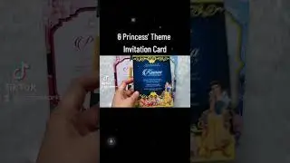 6 Princess' Theme Invitation Card #invitationcard#princesses #shorts #shortvideo
