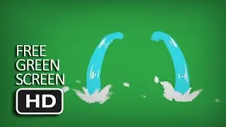 Free Green Screen - Cartoon Tears Animated