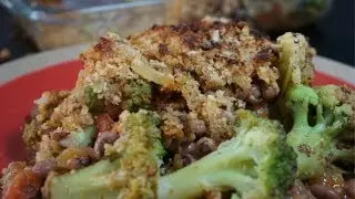Broccoli Crumble Bake - Easy Baked Broccoli - Spicy Oven Broccoli Cheese bake - Vegetarian Recipes