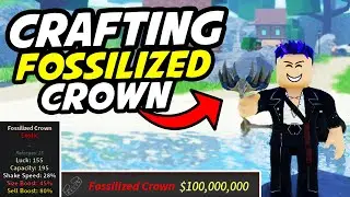 Crafting FOSSILIZED CROWN in Prospecting! (Roblox)