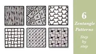 6 Zentangle Patterns :: Fun & Mindfulness