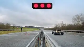 Drag race F1 car vs Drone