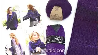 How to replace DROPS Verdi with DROPS Delight and DROPS Brushed Alpaca Silk (purple/green)