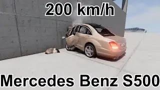 Mercedes-Benz S500 vs Wall | BeamNG.drive Ultra-Realistic Crash Simulation