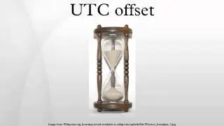 UTC offset