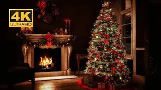 4K Ultra HD Christmas Fireplace 🔥 Cozy Holiday Ambience for Relax, Sleep & Study
