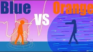 Orange Vs Blue Stickman Animation