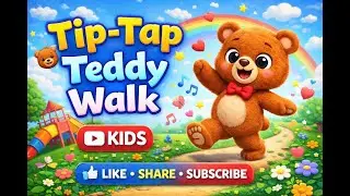 Tip-Tap Teddy Walk 🧸 | Fun Walking Song for Kids & Toddlers