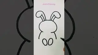 Rabbit 🐇 drawing easy for kids #drawing #glitterart #josimdrawing #easter #bunny #animals #color