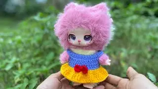 Easy crochet clothes for LiiLa Zoo Lucky Cat v1 V2 v3 - 18cm/Crochet clothes for plushies/DIY