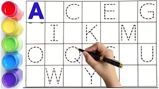 ABCD, ABC Song, Dotted line tracing, ABCD Writing Practice for Kids, Kids Song 