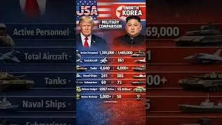 Millitary comparison between USA and north Korea #shortsfeed #military #army #usa #northkorea